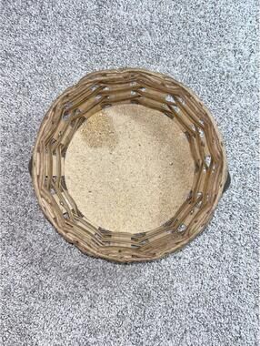 Round Woven Pyrex Basket with Cork Base